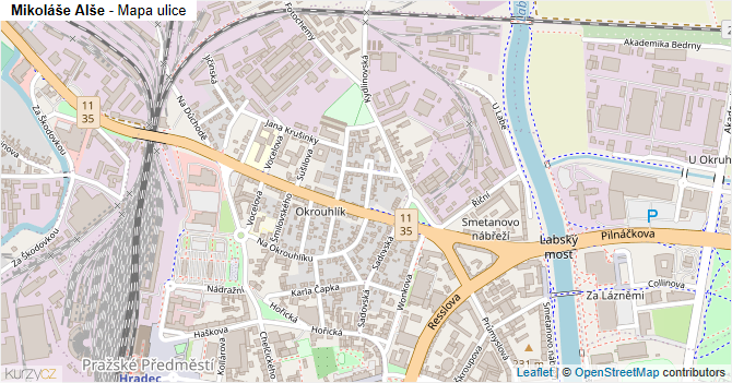 Mikoláše Alše - mapa ulice