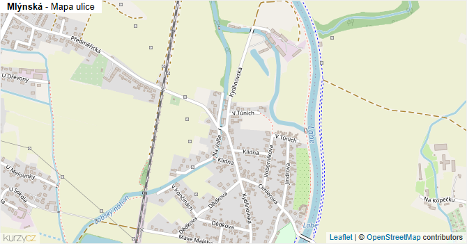 Mlýnská - mapa ulice