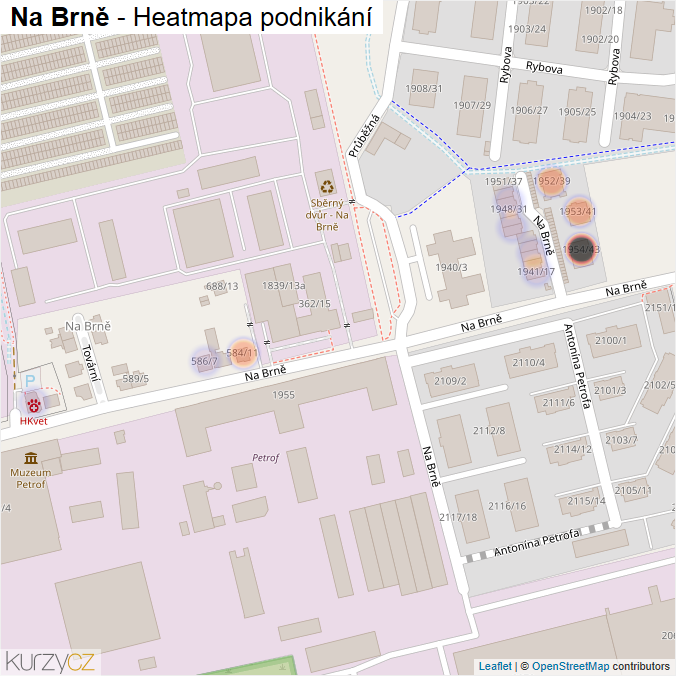 Mapa Na Brně - Firmy v ulici.