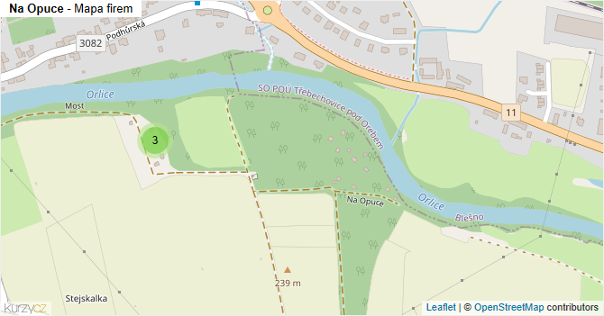 Na Opuce - mapa firem