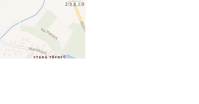 Na Pískách v obci Hradec Králové - mapa ulice