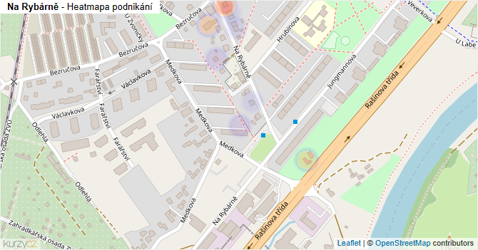 Na Rybárně - mapa podnikání