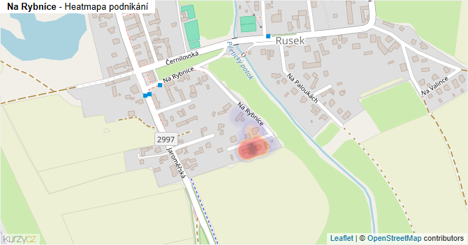 Na Rybníce - mapa podnikání