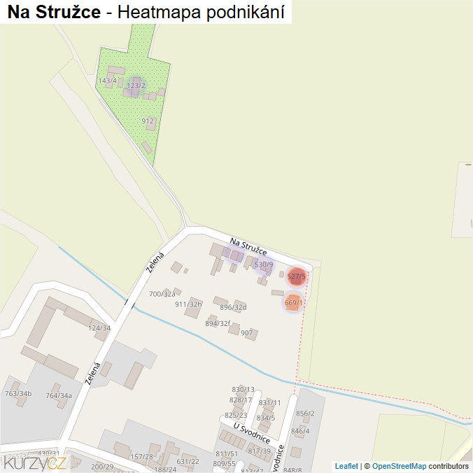 Mapa Na Stružce - Firmy v ulici.