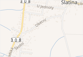 Obecní v obci Hradec Králové - mapa ulice