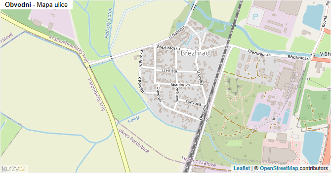 Obvodní - mapa ulice