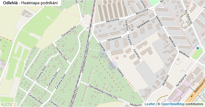Odlehlá - mapa podnikání