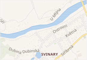 Ostrov v obci Hradec Králové - mapa ulice