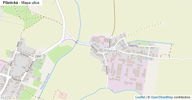 Piletická - mapa ulice