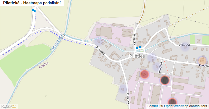 Piletická - mapa podnikání
