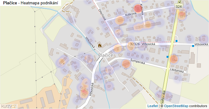 Plačice - mapa podnikání