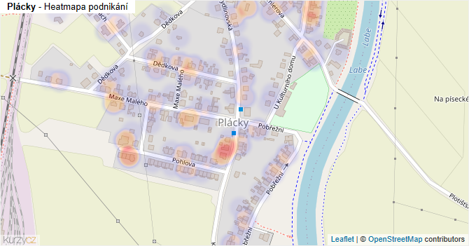 Plácky - mapa podnikání
