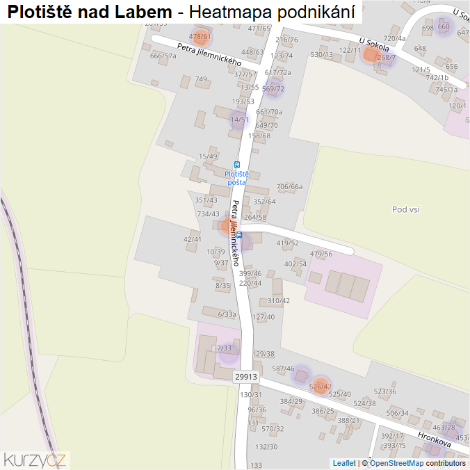 Mapa Plotiště nad Labem - Firmy v části obce.