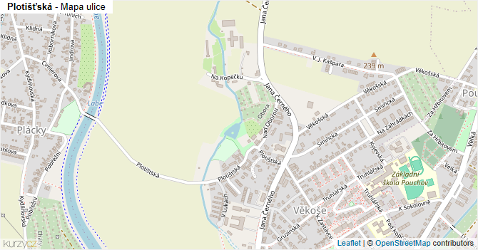 Plotišťská - mapa ulice