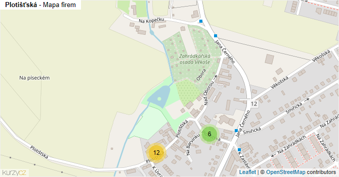 Plotišťská - mapa firem