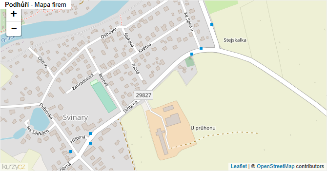 Podhůří - mapa firem