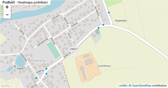 Podhůří - mapa podnikání
