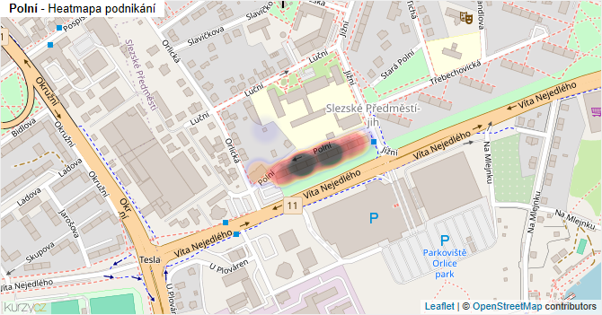 Polní - mapa podnikání