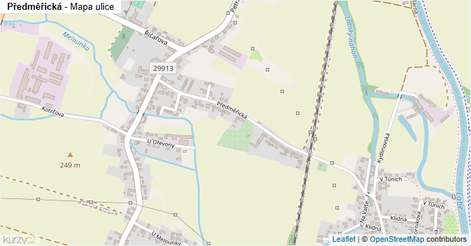 Předměřická - mapa ulice