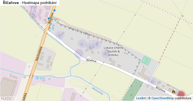Říčařova - mapa podnikání