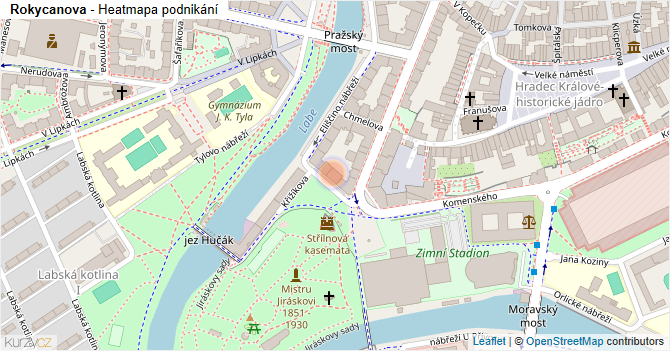 Rokycanova - mapa podnikání