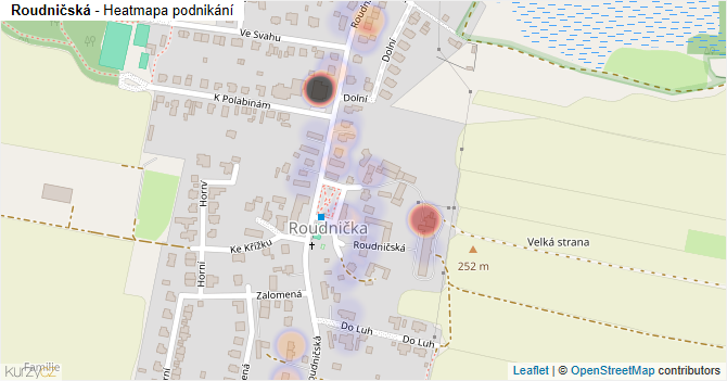 Roudničská - mapa podnikání