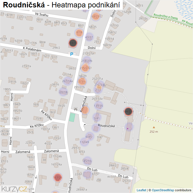 Mapa Roudničská - Firmy v ulici.
