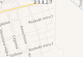 Rozkvět míru I v obci Hradec Králové - mapa ulice