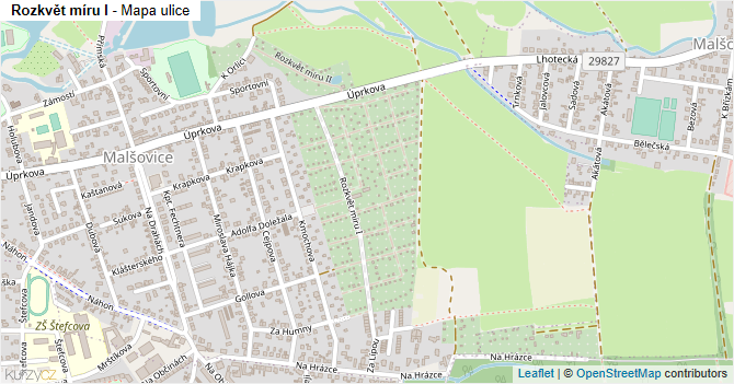 Rozkvět míru I - mapa ulice