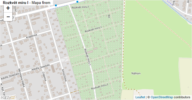 Rozkvět míru I - mapa firem
