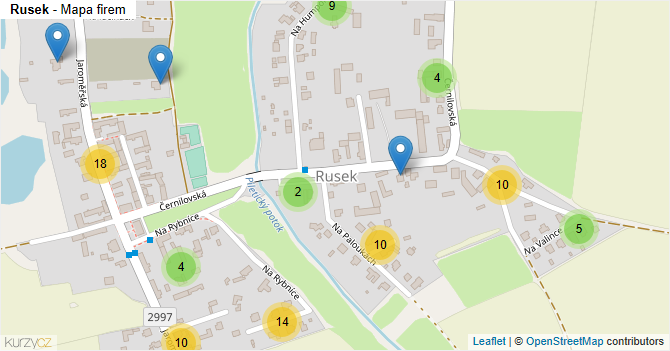 Rusek - mapa firem