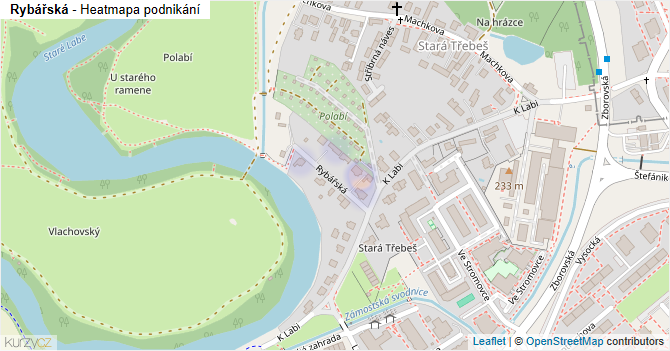Rybářská - mapa podnikání
