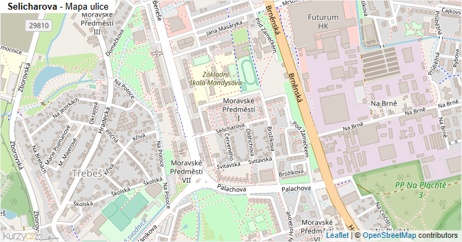 Selicharova - mapa ulice