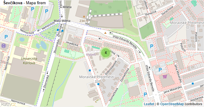 Ševčíkova - mapa firem