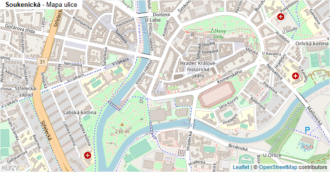 Soukenická - mapa ulice