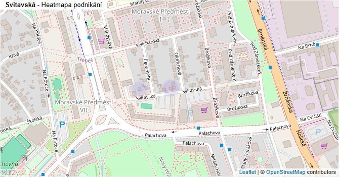 Svitavská - mapa podnikání