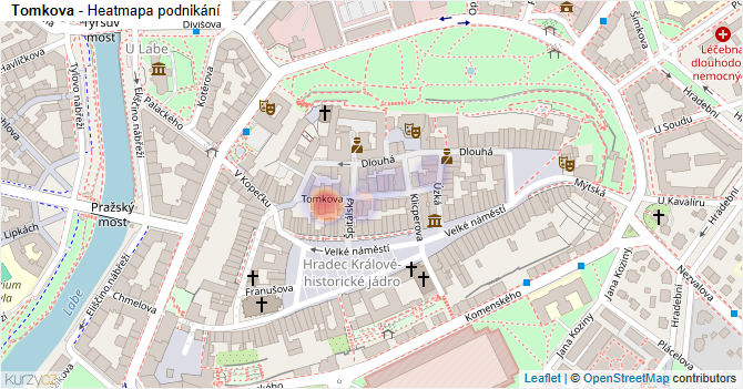 Tomkova - mapa podnikání