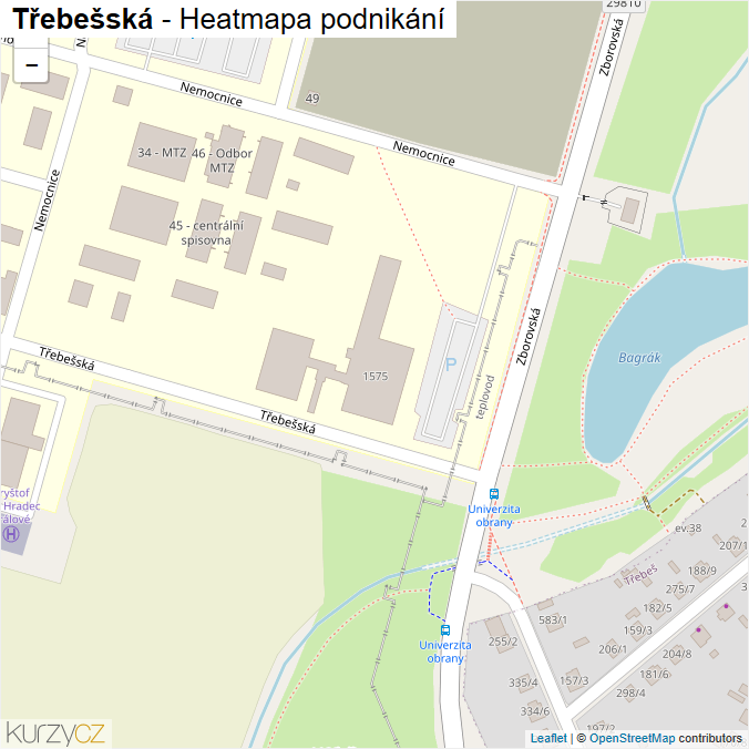 Mapa Třebešská - Firmy v ulici.