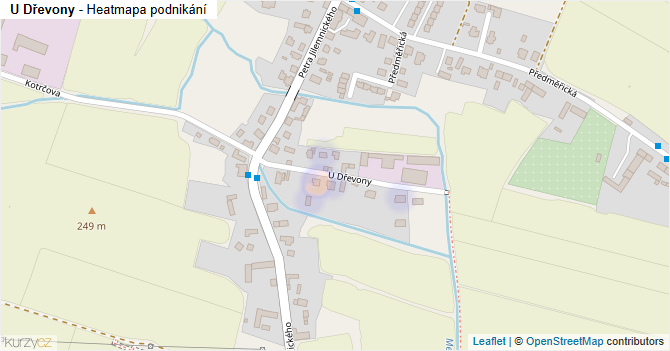 U Dřevony - mapa podnikání