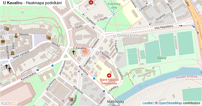U Kavalíru - mapa podnikání