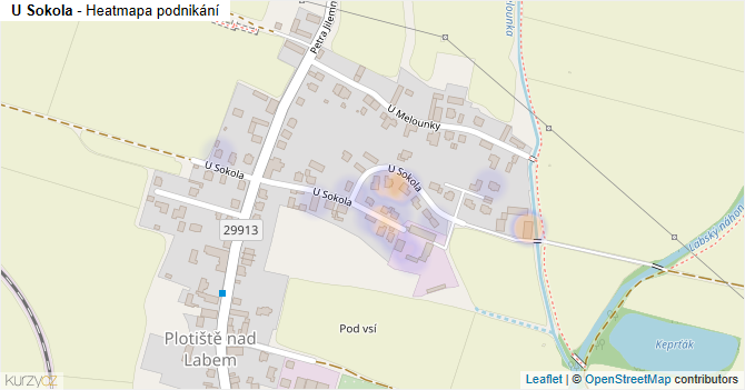 U Sokola - mapa podnikání