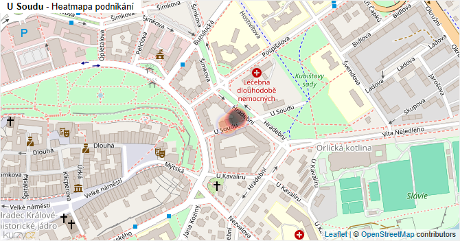 U Soudu - mapa podnikání