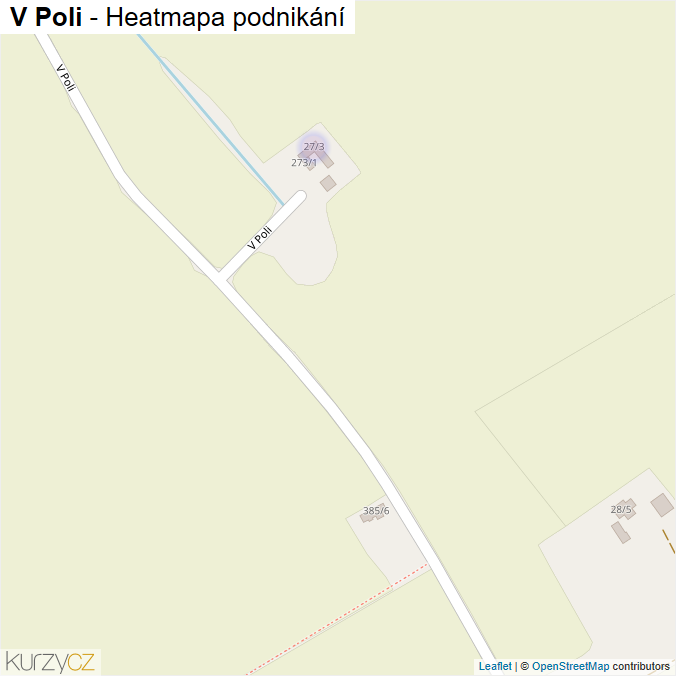 Mapa V Poli - Firmy v ulici.