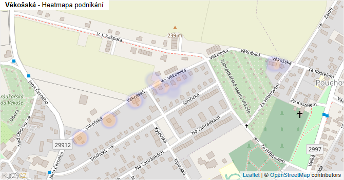 Věkošská - mapa podnikání