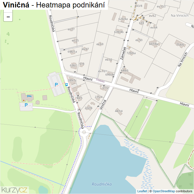 Mapa Viničná - Firmy v ulici.