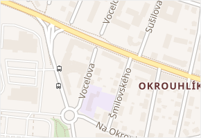 Vocelova v obci Hradec Králové - mapa ulice