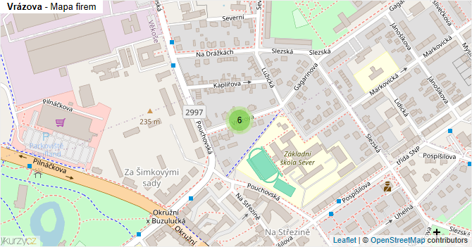 Vrázova - mapa firem