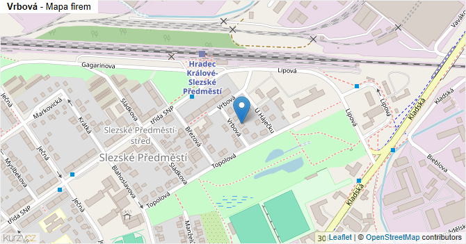 Vrbová - mapa firem