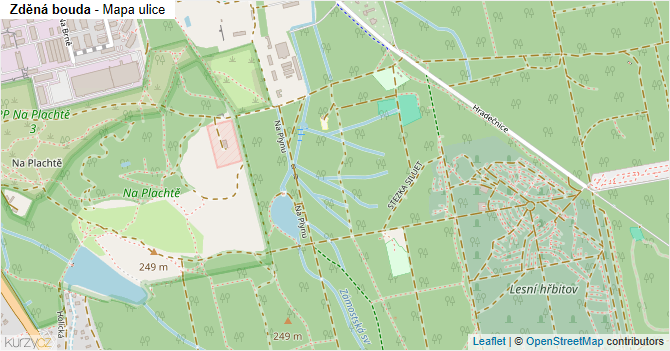 Zděná bouda - mapa ulice
