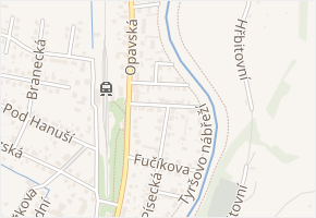 Bezručova v obci Hradec nad Moravicí - mapa ulice